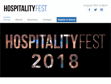 Tablet Screenshot of hospitalityfest.com